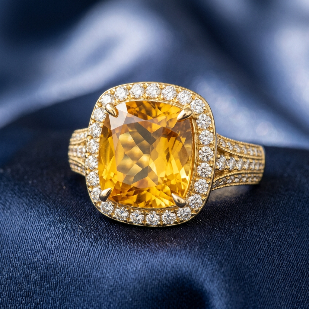 Gold Polish Statement Ring