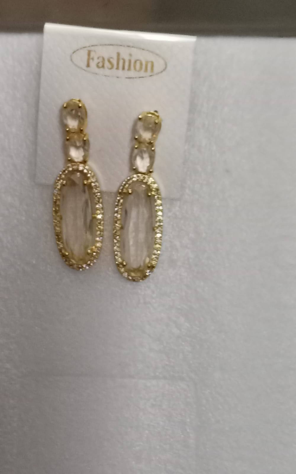 Crystal Solitaire Chandelier Earrings